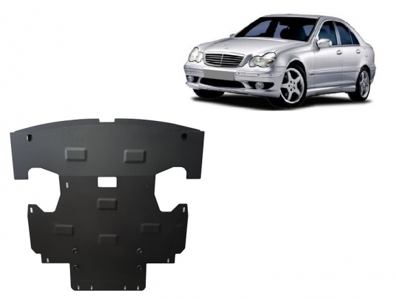 Steel sump guard for Mercedes C-Classe W203
