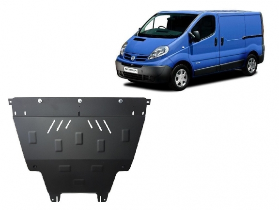 Steel sump guard for Nissan Primastar