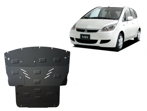 Steel sump guard for Mitsubishi Colt