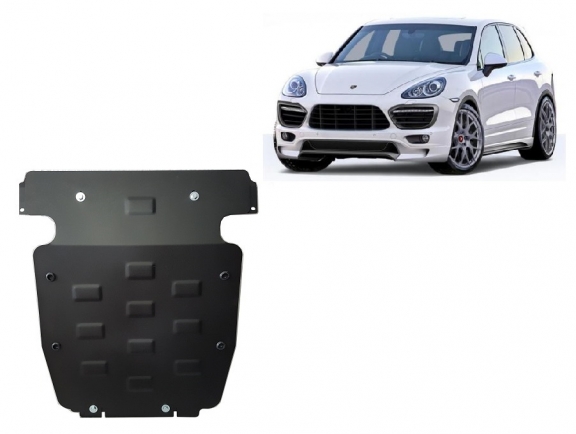 Steel sump guard for Porsche Cayenne