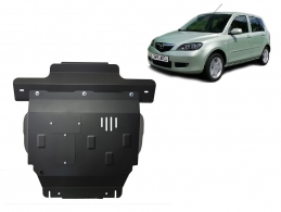 Steel sump guard for the protection of the engine and the gearbox for Mazda 2