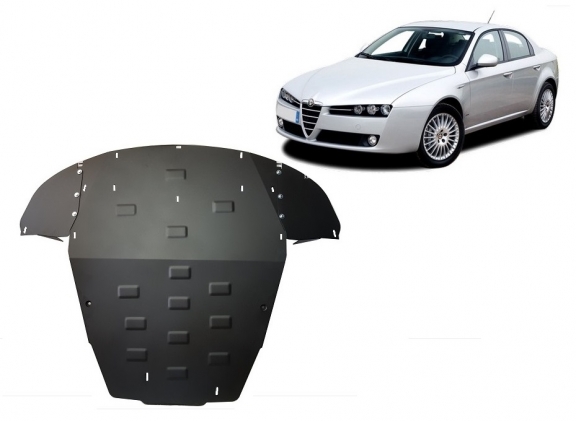 Steel sump guard for Alfa Romeo 159