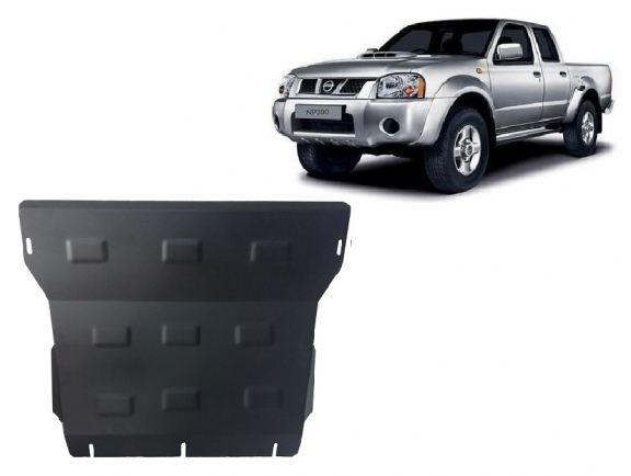 Steel sump guard for the protection of the engine and the radiator for Nissan Pick Up