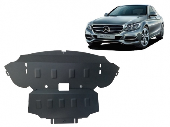 Steel sump guard for Mercedes C-Class W205