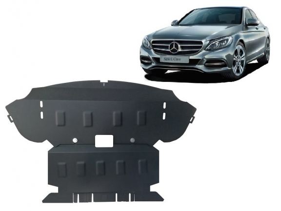Steel sump guard for Mercedes C-Class W205 4x4