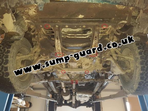 Steel sump guard for the protection of the engine and the radiator for Toyota Hilux