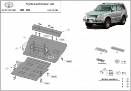 Steel sump guard for Toyota Land Cruiser J90