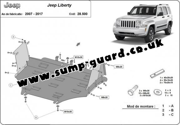 Steel sump guard for Jeep Liberty