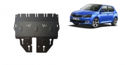 Steel sump guard for Skoda Fabia 3