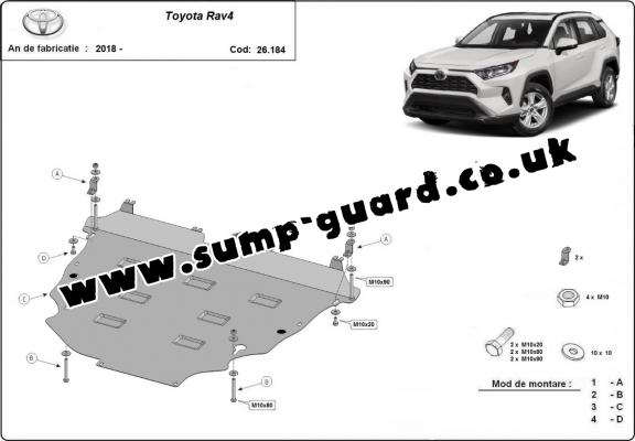 Steel sump guard for Toyota Rav4