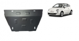 Steel sump guard for Fiat 500 S