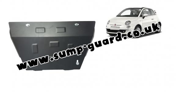 Steel sump guard for Fiat 500 S