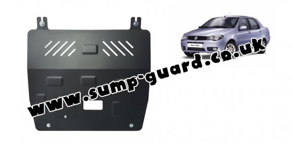 Steel sump guard for Fiat Albea