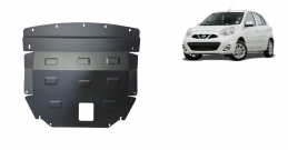 Steel sump guard for Nissan Micra