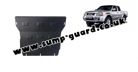 Steel sump guard for the protection of the engine and the radiator for Nissan Navara D22