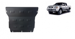Steel sump guard for the protection of the engine and the radiator for Nissan Pick Up