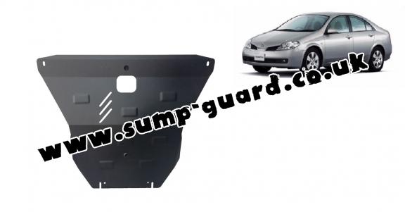 Steel sump guard for Nissan Primera P12