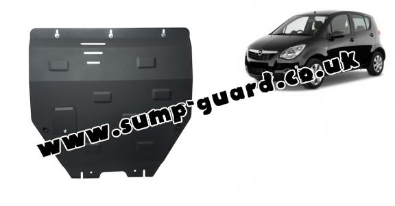 Steel sump guard for Vauxhall Agila (H08)