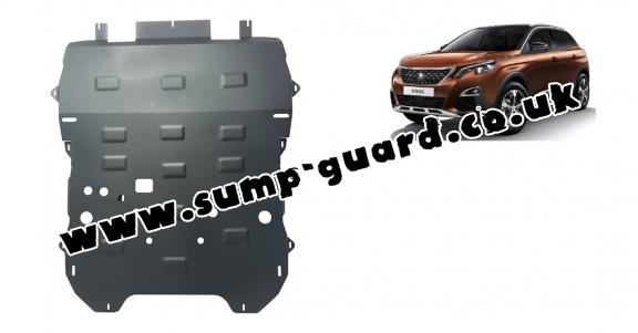 Steel sump guard for the protection of the engine and the gearbox for Peugeot 3008