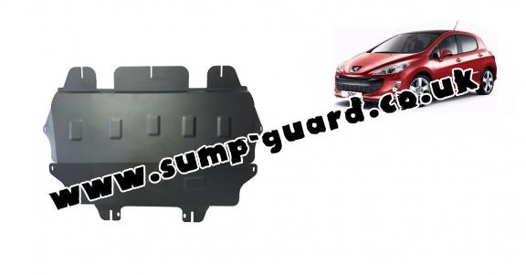 Steel sump guard for Peugeot 308