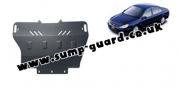 Steel sump guard for Peugeot 607