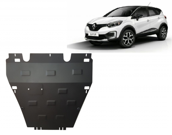 Steel sump guard for Renault Captur
