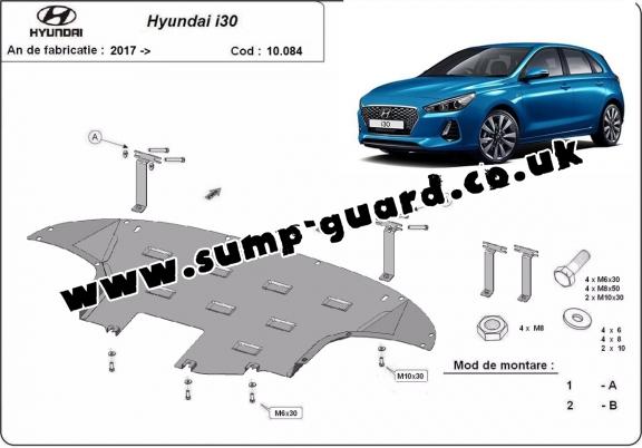 Steel sump guard for Hyundai I30