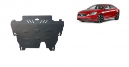 Steel sump guard for the protection of the engine and the gearbox for Volvo S60