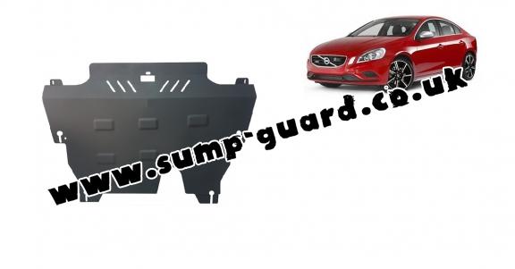 Steel sump guard for the protection of the engine and the gearbox for Volvo S60