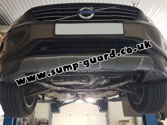 Steel sump guard for the protection of the engine and the gearbox for Volvo S80