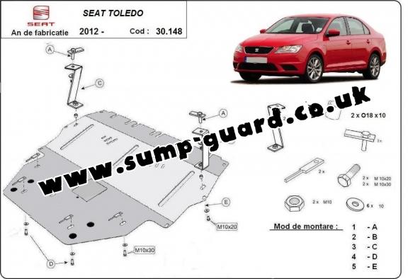 Steel sump guard for Seat Toledo 4