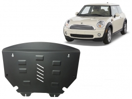 Steel sump guard for the protection of the engine and the gearbox for Mini Cooper R56