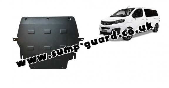 Steel sump guard for Vauxhall Zafira Life