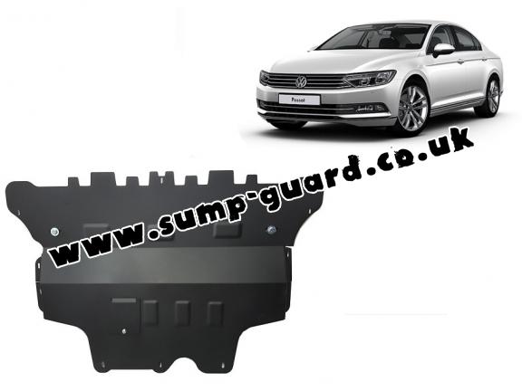 Steel sump guard for VW Passat B8 - manual gearbox