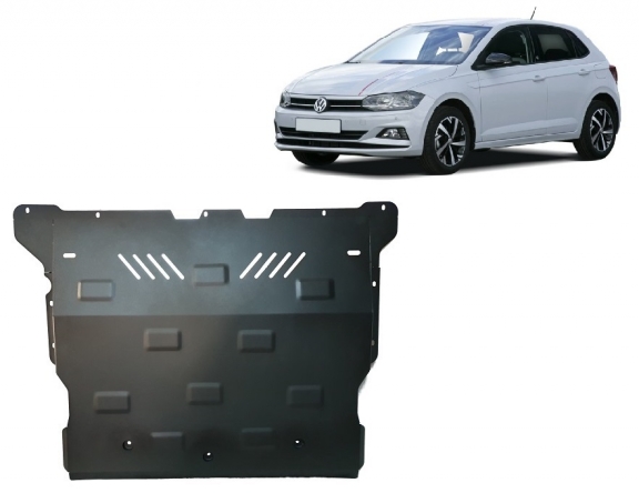 Steel sump guard for VW Polo
