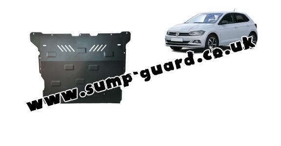 Steel sump guard for VW Polo