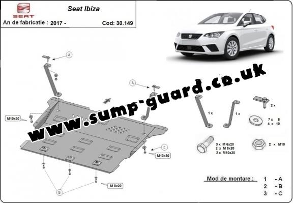 Steel sump guard for Seat Ibiza