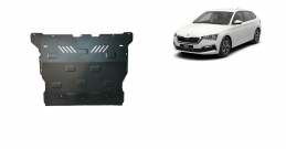 Steel sump guard for Skoda Scala