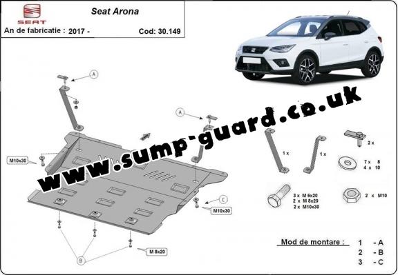 Steel sump guard for Seat Arona