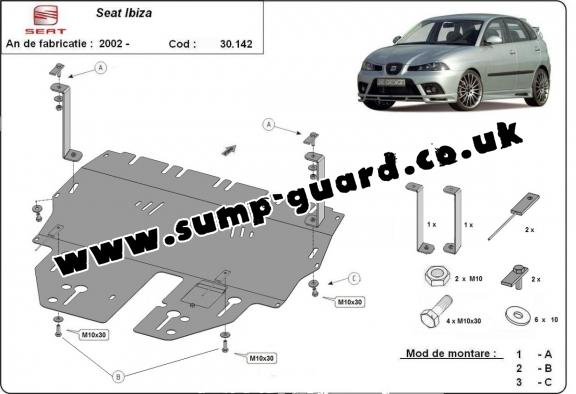 Steel sump guard for Seat Ibiza Petrol