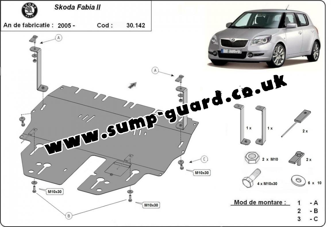 Fabia 2007-2012 Sump Guard & Steel Gear Box 