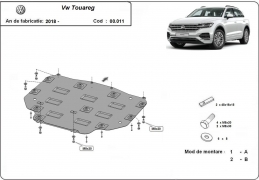 Steel gearbox guard for VW Touareg