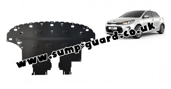 Steel sump guard for Kia Rio 4