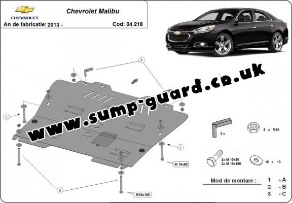 Steel sump guard for Chevrolet Malibu