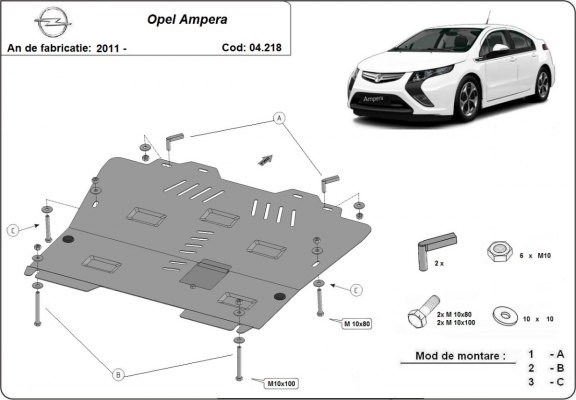 Steel sump guard for  Opel Ampera