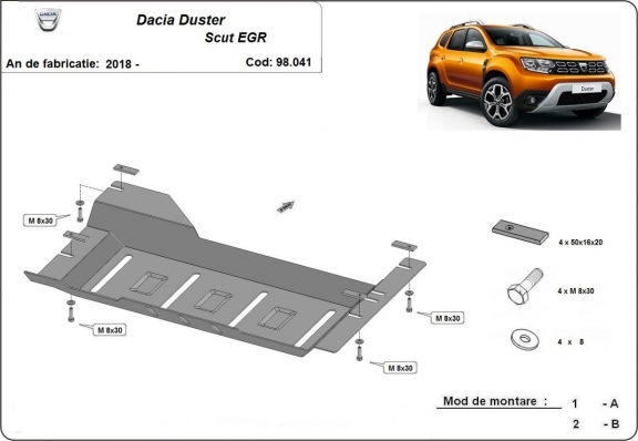 Steel EGR, system STOP&GO  for Dacia Duster