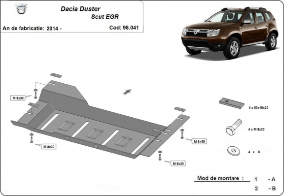 Steel EGR, system STOP&GO  for Dacia Duster