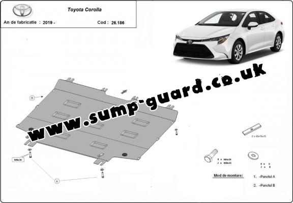 Steel sump guard for Toyota Corolla