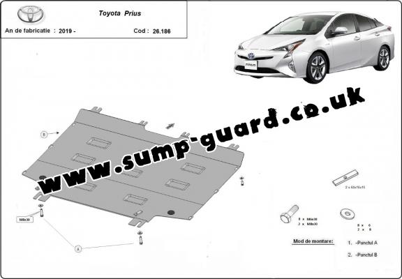 Steel sump guard for Toyota Prius