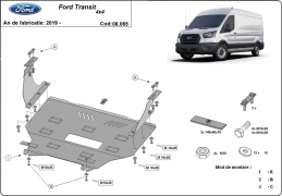 Steel sump guard for Ford Transit - 4x4